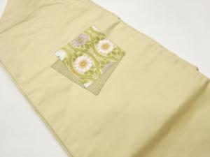 色紙に花唐草模様刺繍名古屋帯